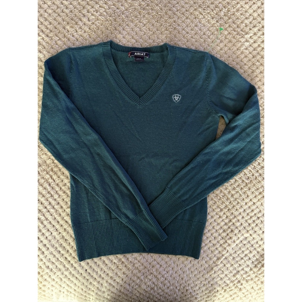 Ariat women's Merino Wool blend Taupe pullover sweater Size XXS